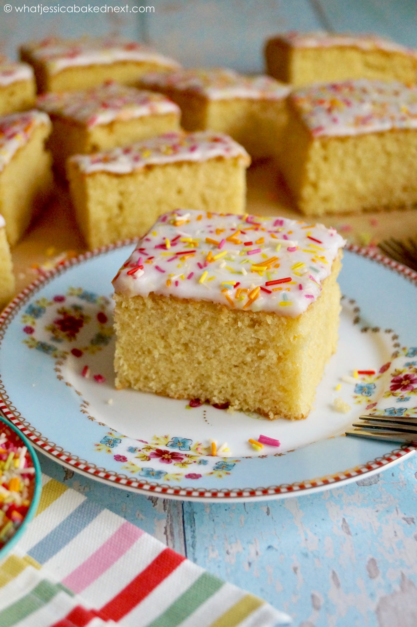 Old School Sprinkle Sponge Cake